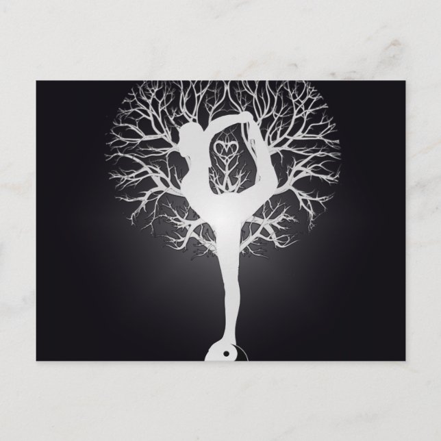 Cartão Postal Yoga Tree (Frente)
