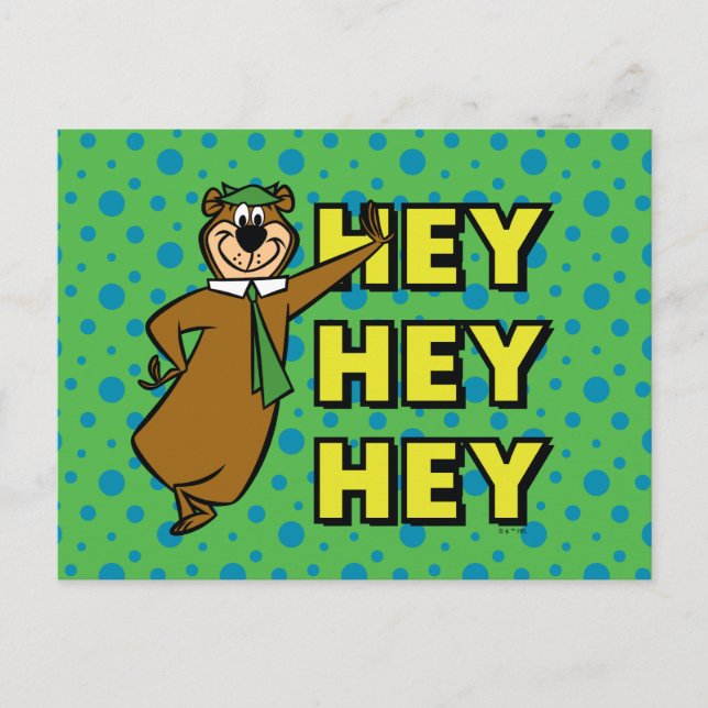 Cartão Postal Yogi Bear Ei Ei (Frente)