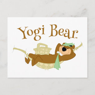 Cartão Postal Yogi Bear Picnic Hammock Nap Time