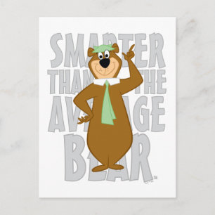 Cartão Postal Yogi "Mais Inteligente Que O Urso Médio"