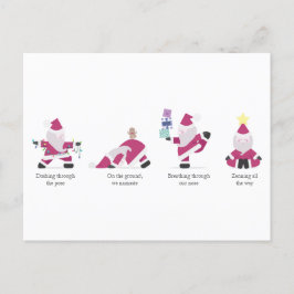 Cartão Postal Yogi Papais noeis Engraçado Yoga Pun Feriado de Na