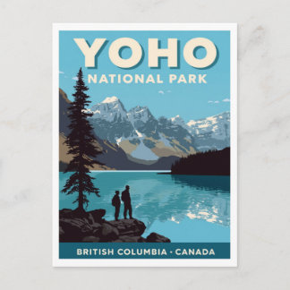 Cartão Postal Yoho National Park British Columbia Vintage Travel