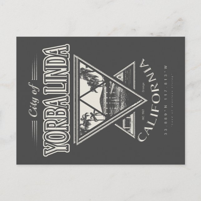 CARTÃO POSTAL YORBA LINDA - ORANGE CALIFÓRNIA (Frente)