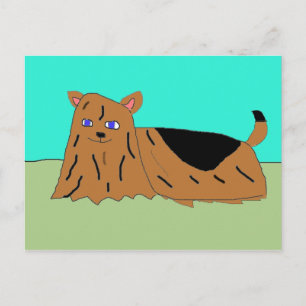 Cartão Postal Yorkie