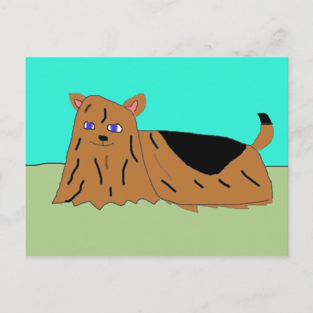 Cartão Postal Yorkie (Frente)