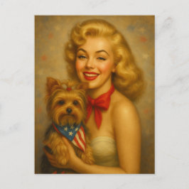 Cartão Postal Yorkie Antigo