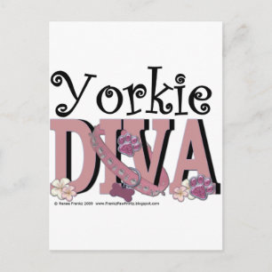 Cartão Postal Yorkie DIVA