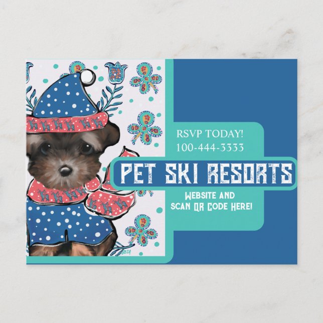 Cartão Postal Yorkie Poo (Frente)