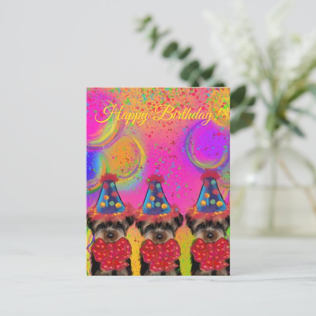 Cartão Postal Yorkie Poo (Em pé/Frente)