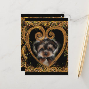 Cartão Postal Yorkie Poo