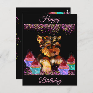 Cartão Postal Yorkie Poo