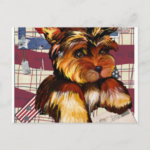 CARTÃO POSTAL YORKIE POO