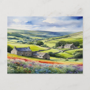 Cartão Postal "Yorkshire Meadowsong" Landscape Yorkshire Dales