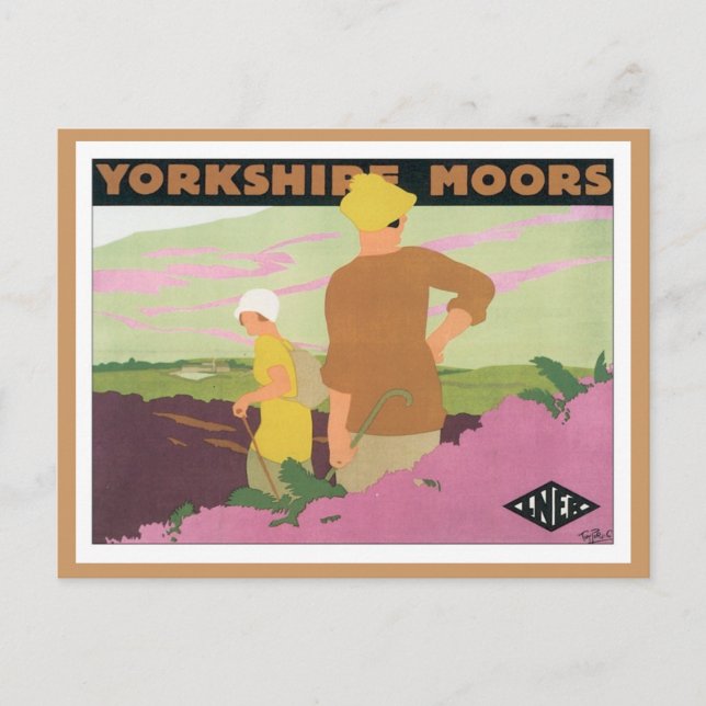 Cartão Postal Yorkshire Moors (Frente)