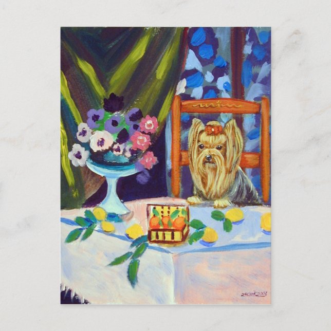 Cartão Postal Yorkshire Terrier (Frente)