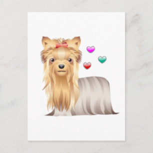 Cartão Postal Yorkshire Terrier Love