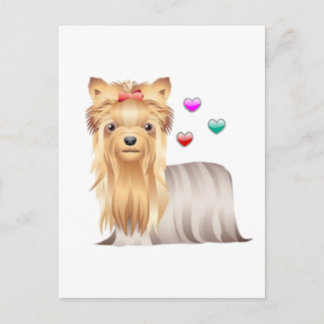 Cartão Postal Yorkshire Terrier Love