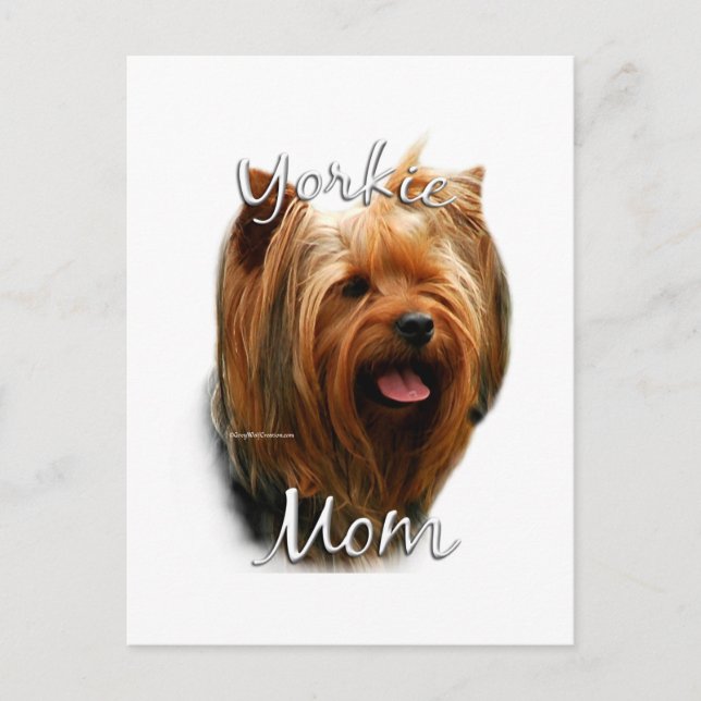Cartão Postal Yorkshire Terrier Mãe 2 (Frente)