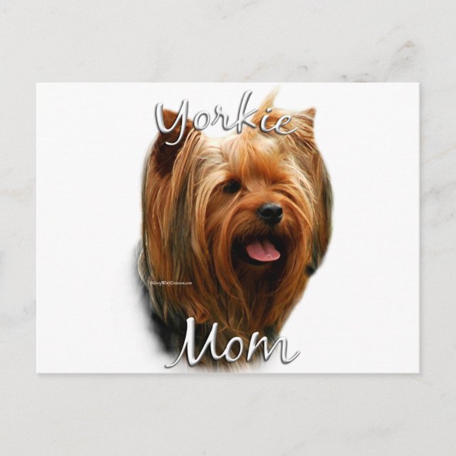 Cartão Postal Yorkshire Terrier Mãe 2 (Frente)