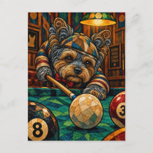 Cartão Postal Yorkshire Terrier, Mosaico Geométrico
