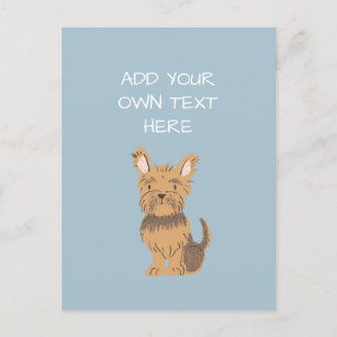 Cartão Postal Yorkshire Terrier Personalizado Nome do Cão