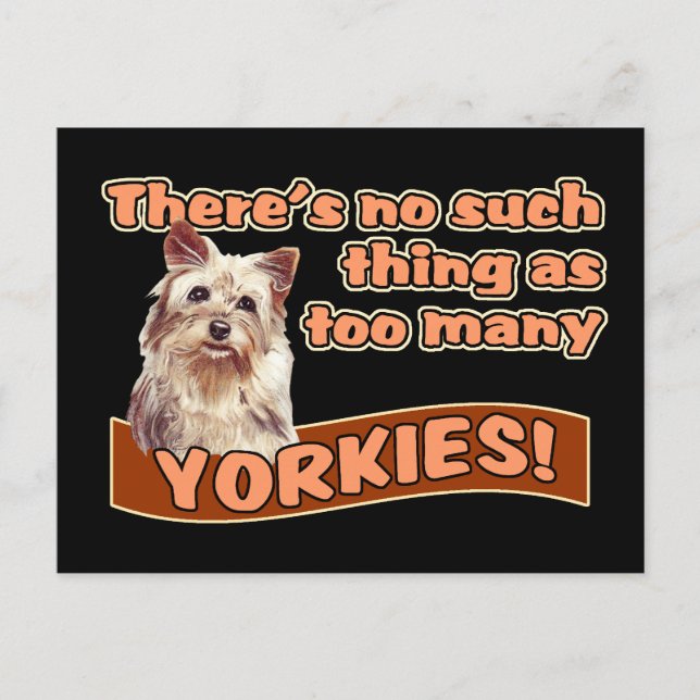 CARTÃO POSTAL YORKSHIRE TERRIERS (Frente)