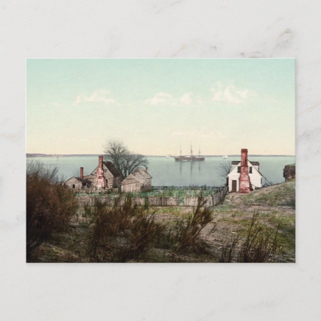 Cartão Postal Yorktown harbor Virginia (Frente)
