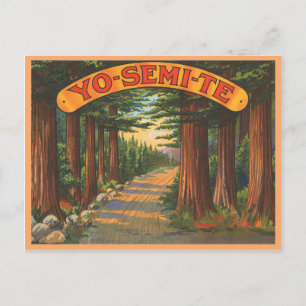 Cartão Postal Yosemite California Vintage cena