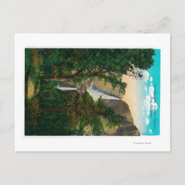 Cartão Postal Yosemite Falls em Yosemite, Califórnia (Frente)