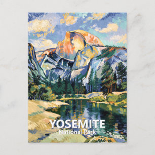 Cartão Postal Yosemite Half Dome Colorido Van Gogh Texto Persona