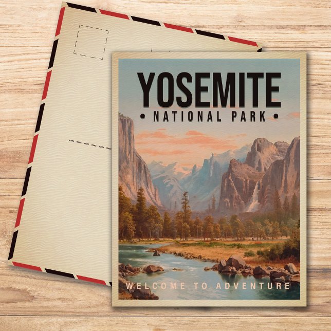 Cartão Postal Yosemite National Park California Vintage (Criador carregado)