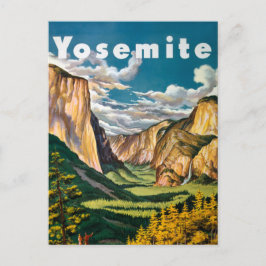 Cartão Postal Yosemite Vacage Art Não Permitido Fotos Vintage An