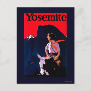 Cartão Postal Yosemite Vintage Poster Yosemite, CA