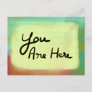 Cartão Postal You Are Here - Light Yellow