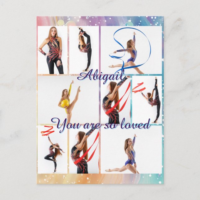 Cartão Postal You Are So Loved 9 Picture Photo Collage & Name (Frente)