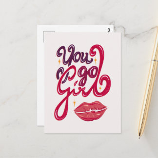 Cartão Postal You Go Girl – Confidence Boost Quote