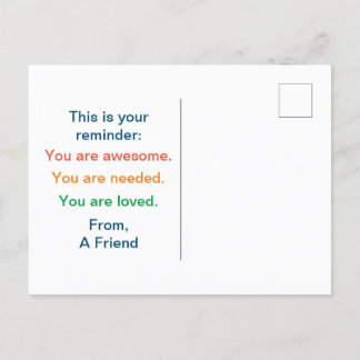 Cartão Postal You Matter Anonymous "Secret Sender" Postcard