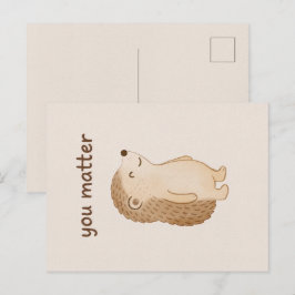 Cartão Postal You Matter Hedgehog Postcard