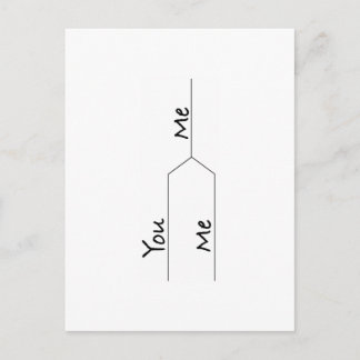 Cartão Postal "You Vs. Me" Marcha Colchete de Estilo de Loucura