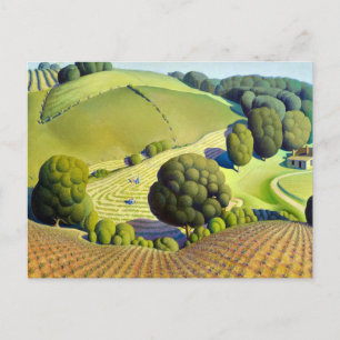 Cartão Postal Young Corn, 1931, por Grant Wood