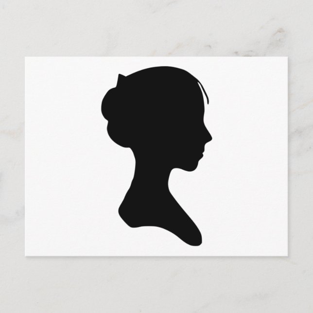Cartão Postal Young Lady Silhouette (Frente)