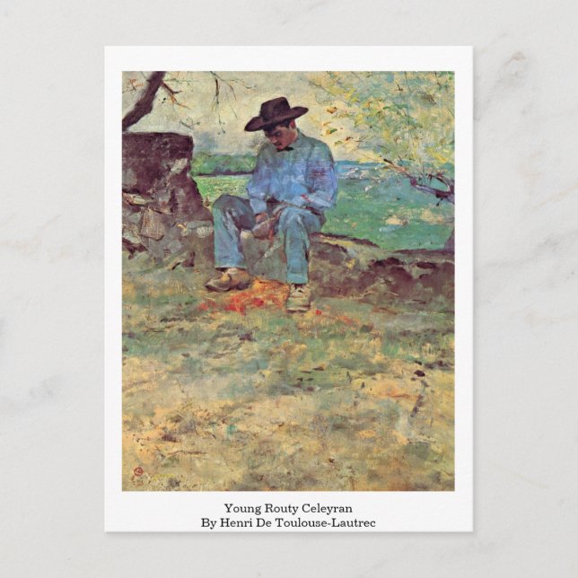 Cartão Postal Young Routy Celeyran Por Henri De Toulouse-Lautrec (Frente)