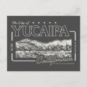 CARTÃO POSTAL YUCAIPA - SAN BERNARDINO CALIFORNIA