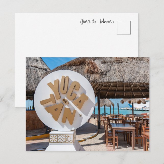 Cartão Postal Yucatán México (Frente/Verso)
