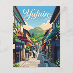 Cartão Postal Yufuin Onsen Beco Japão