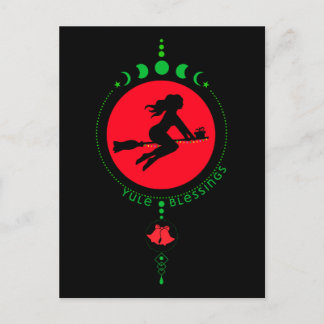 Cartão Postal Yule Bênção, lua bruxa