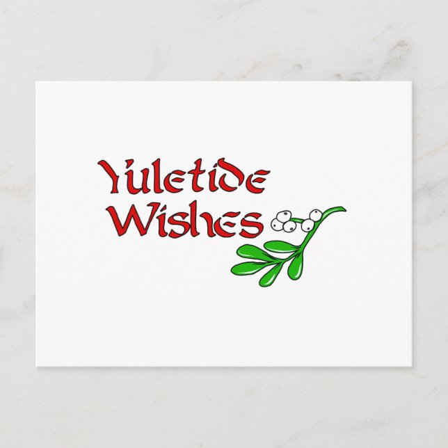 Cartão Postal Yuletide Saudações (Frente)