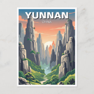 Cartão Postal Yunnan Stone Forest China