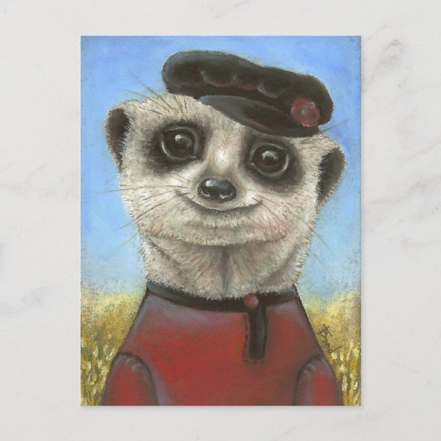 Cartão Postal Yuri, o meerkat (Frente)