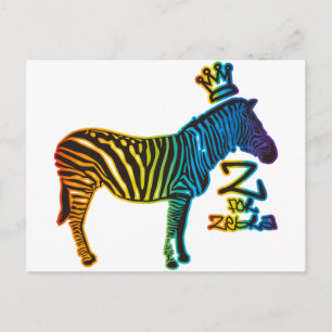 Cartão Postal Z para Zebra